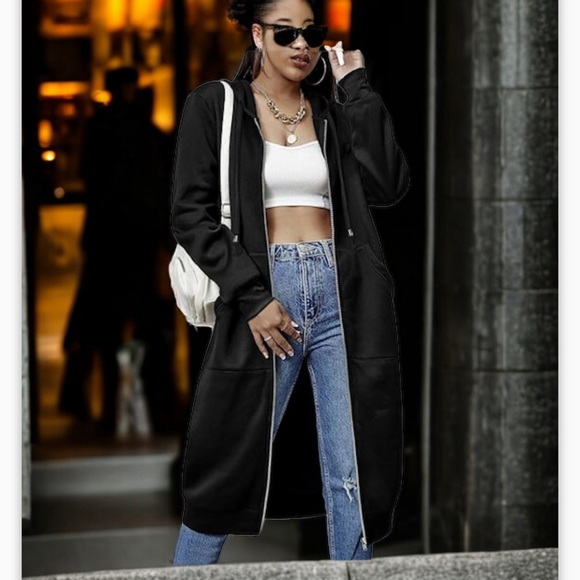 Fashion Nov Long Hooded Sweater - Picture 2 of 6